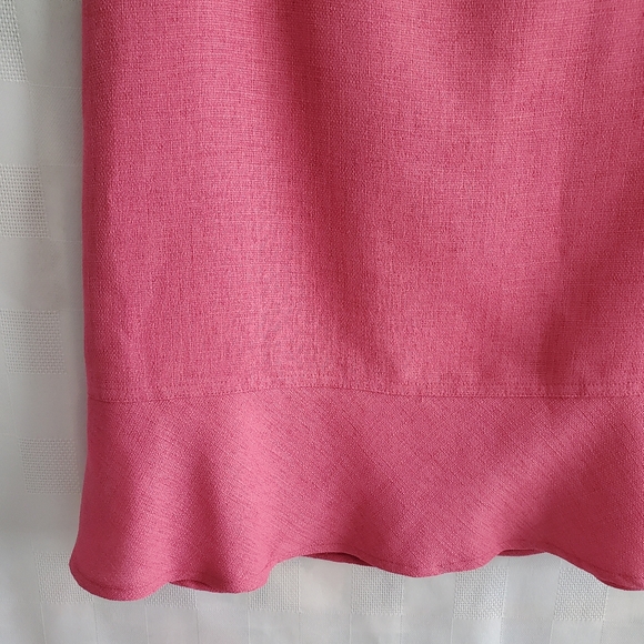 3 for $50 *CONRAD C Pink Knit Ruffled Skirt Knee Length Office Clueless Elle 90s - Picture 2 of 7